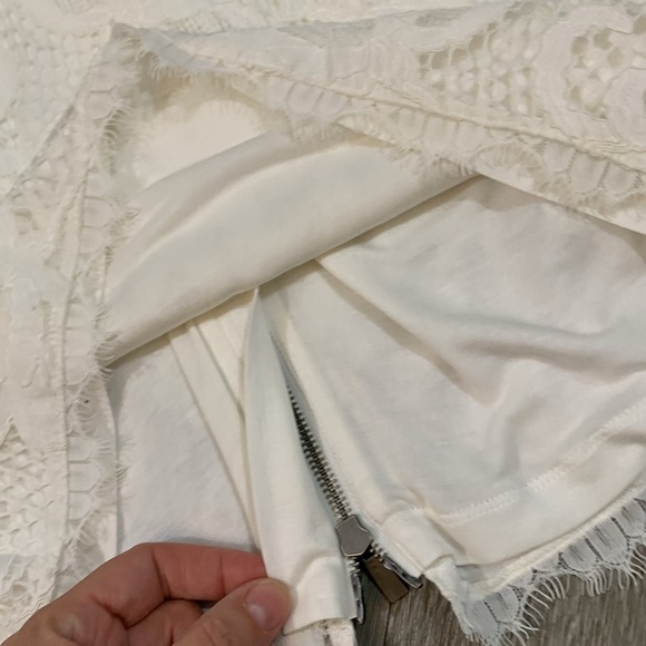 'Diane Von Furstenberg Zarita' Lace White Sheath 3/4 Sleeve Dress size 4 - Picture 12 of 15